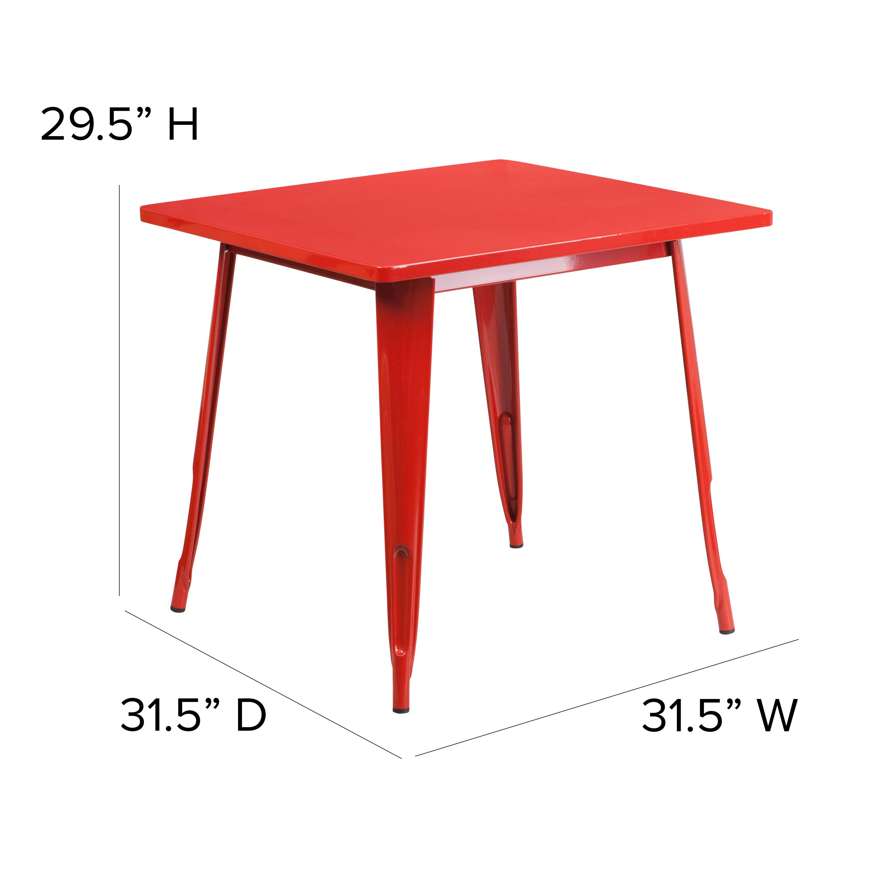 29.5" H  
31.5" D  
31.5" W