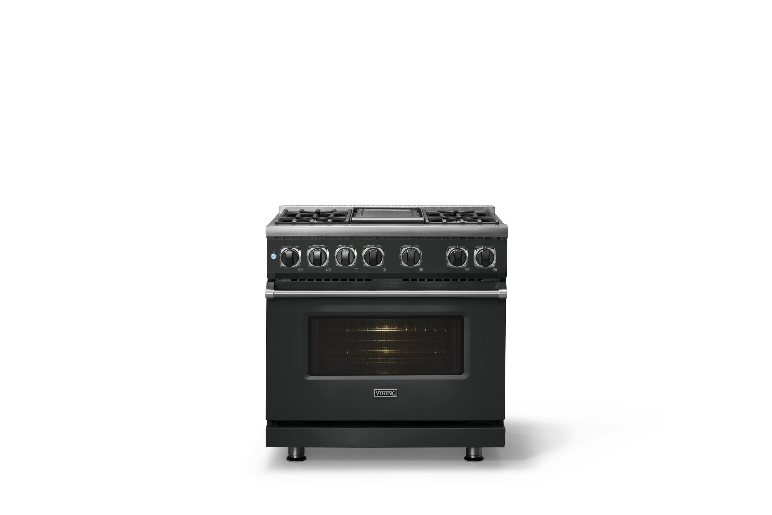 Alt View 1. Viking - 36"W. 5.6 Cu. Ft. 7S Self-Clean LP Dual Fuel Range-Antique Bronze - Antique Bronze.