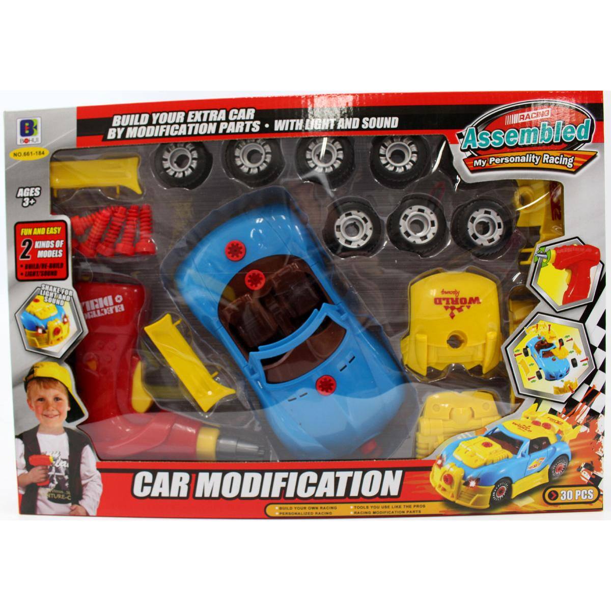 BUILD YOUR EXTRA CAR BY MODIFICATION PARTS WITH LIGHT AND SOUND

AGES 3+

FUN AND EASY
2 KINDS OF MODELS

Assembled
My Personality Racing

CAR MODIFICATION

30 PCS

BUILD YOUR EXTRA CAR BY MODIFICATION PARTS WITH LIGHT AND SOUND

AGES 3+ FUN AND EASY 2 KINDS OF MODELS

Assembled My Personality Racing

CAR MODIFICATION

30 PCS