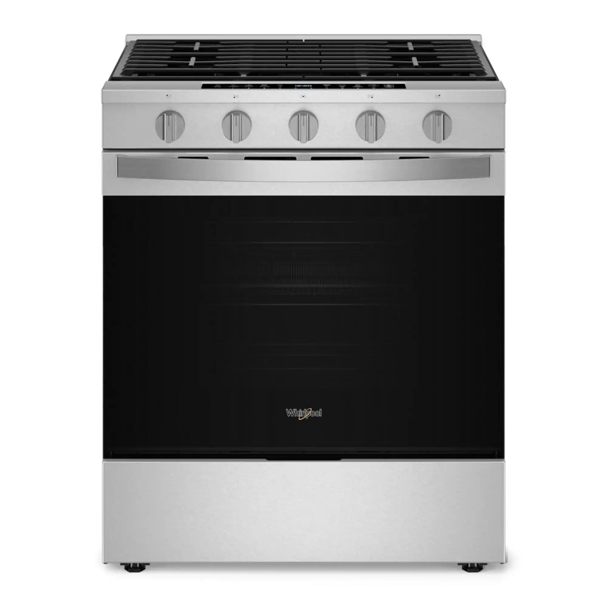 Whirlpool - 5.3 Cu. Ft. Slide-In Gas True Convection Range with Steam Clean and Air Cooking Technology, EZ 2 Lift Grates - Stainless Steel