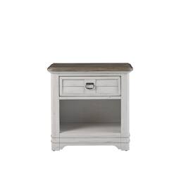 American Woodcrafters - Meadowbrook 1-Drawer Nightstand - Whitewash - Sand Top - White