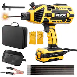 VEVOR - Portable Handheld Welding Machine, 20-120A Portable ARC Welder with 5-Level Current Adjustment & IGBT Inverter - Yellow;Black