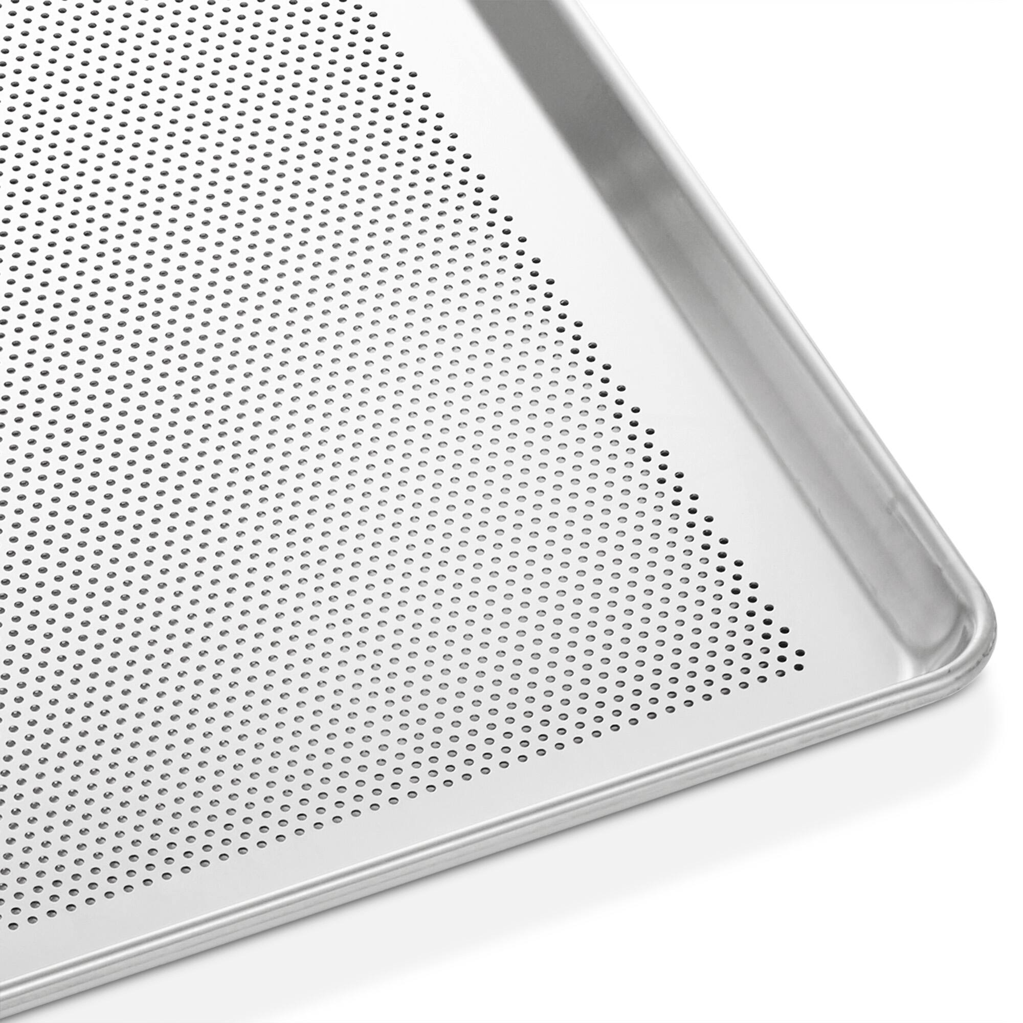 Alt View 4. GRIDMANN - 18 x 26-in 6pk - Commercial Aluminum Perforated Baking Sheets - Silver.
