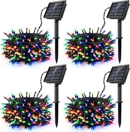 Front. NICHOLAS KLEIN - Solar String Lights Multicolored 480 Led Twinkle Light Outdoor With 8 Modes & Memory Function - Colorful.