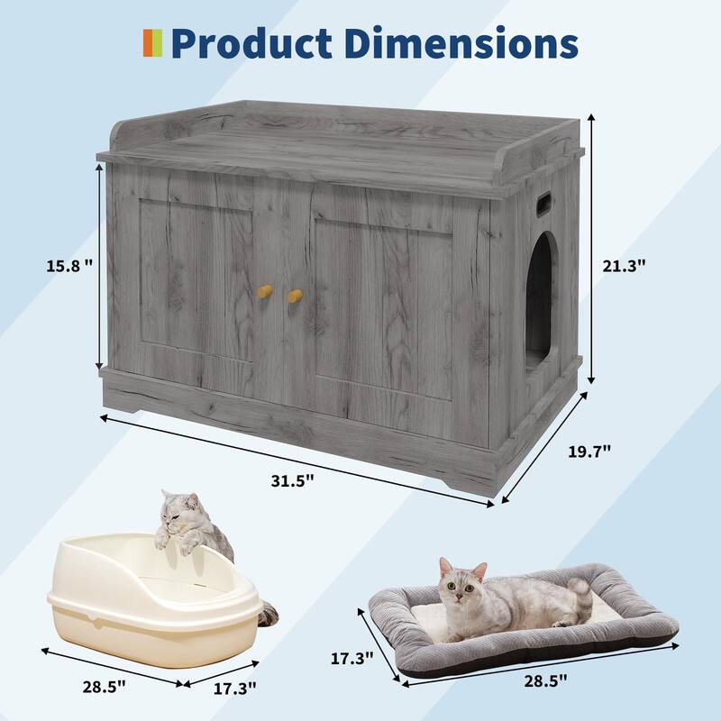 Product Dimensions

- Height: 15.8"
- Width: 31.5"
- Depth: 21.3"
- Front Height: 19.7"
- Bowl Dimensions: 28.5" x 17.3"
- Bed Dimensions: 28.5" x 17.3"