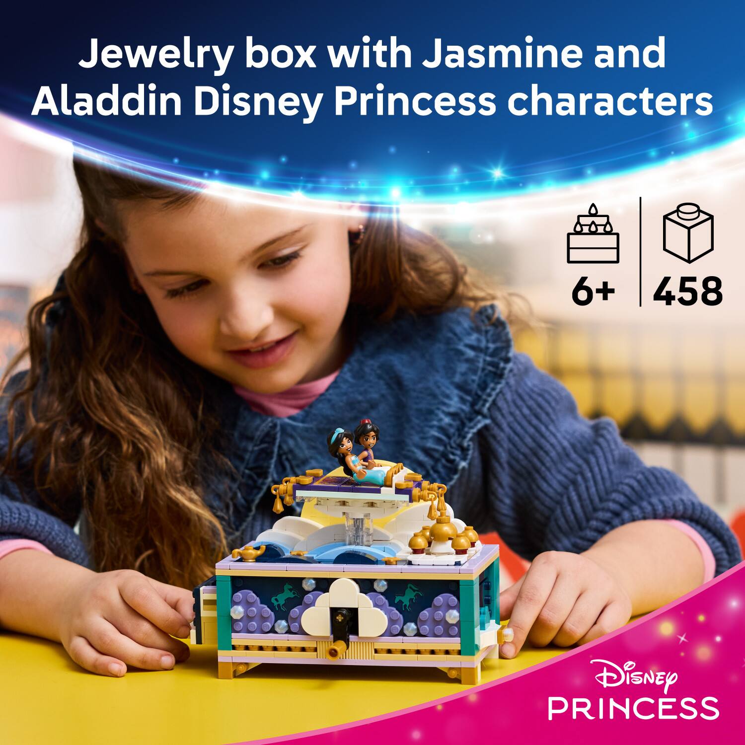 Jewelry box with Jasmine and Aladdin Disney Princess characters  
6+ 458  
Disney PRINCESS