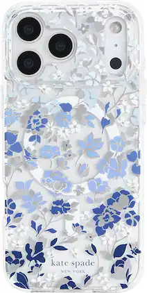 kate spade new york - Protective Case with Magsafe for Apple iPhone 18 Pro Max / iPhone 17 Pro Max - Flowerbed Blue