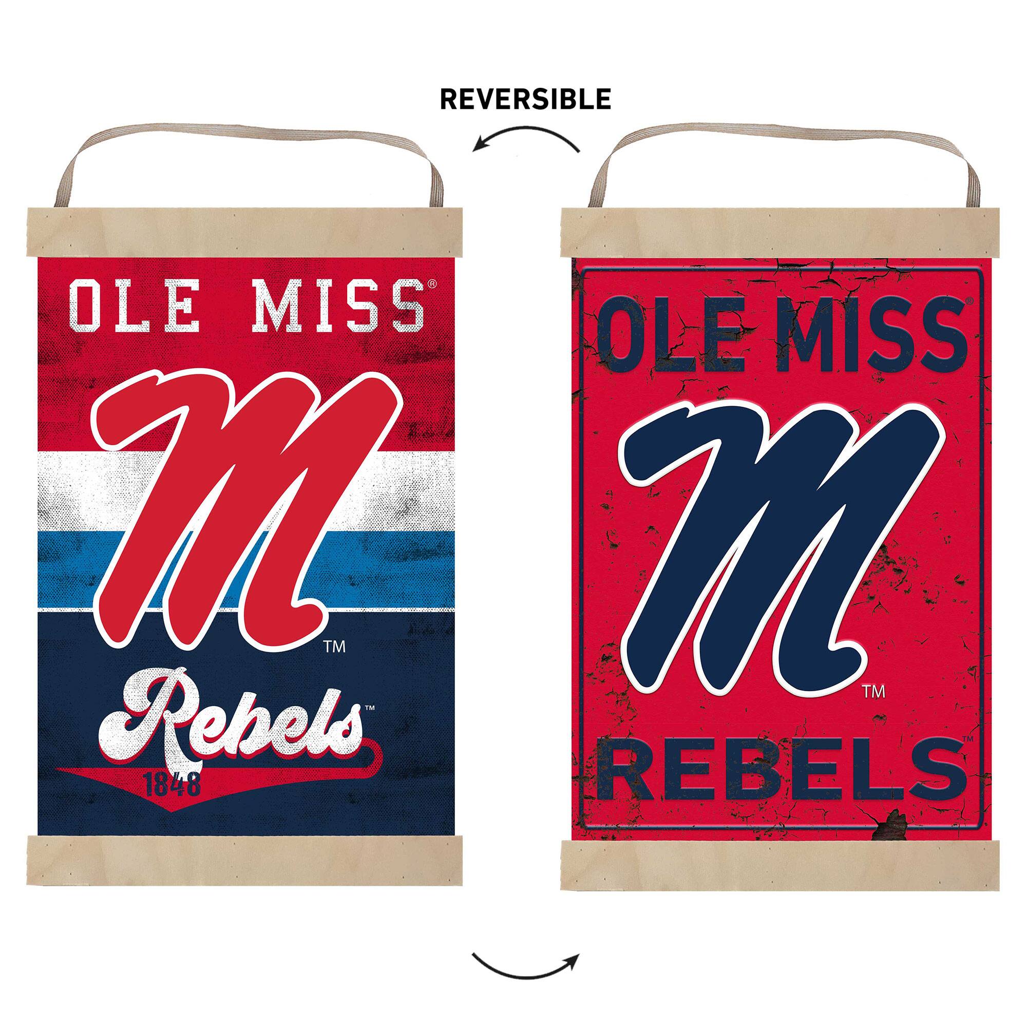 REVERSIBLE OLE MISS OLE MISS M M TM TM Rebels 1848 REBELS