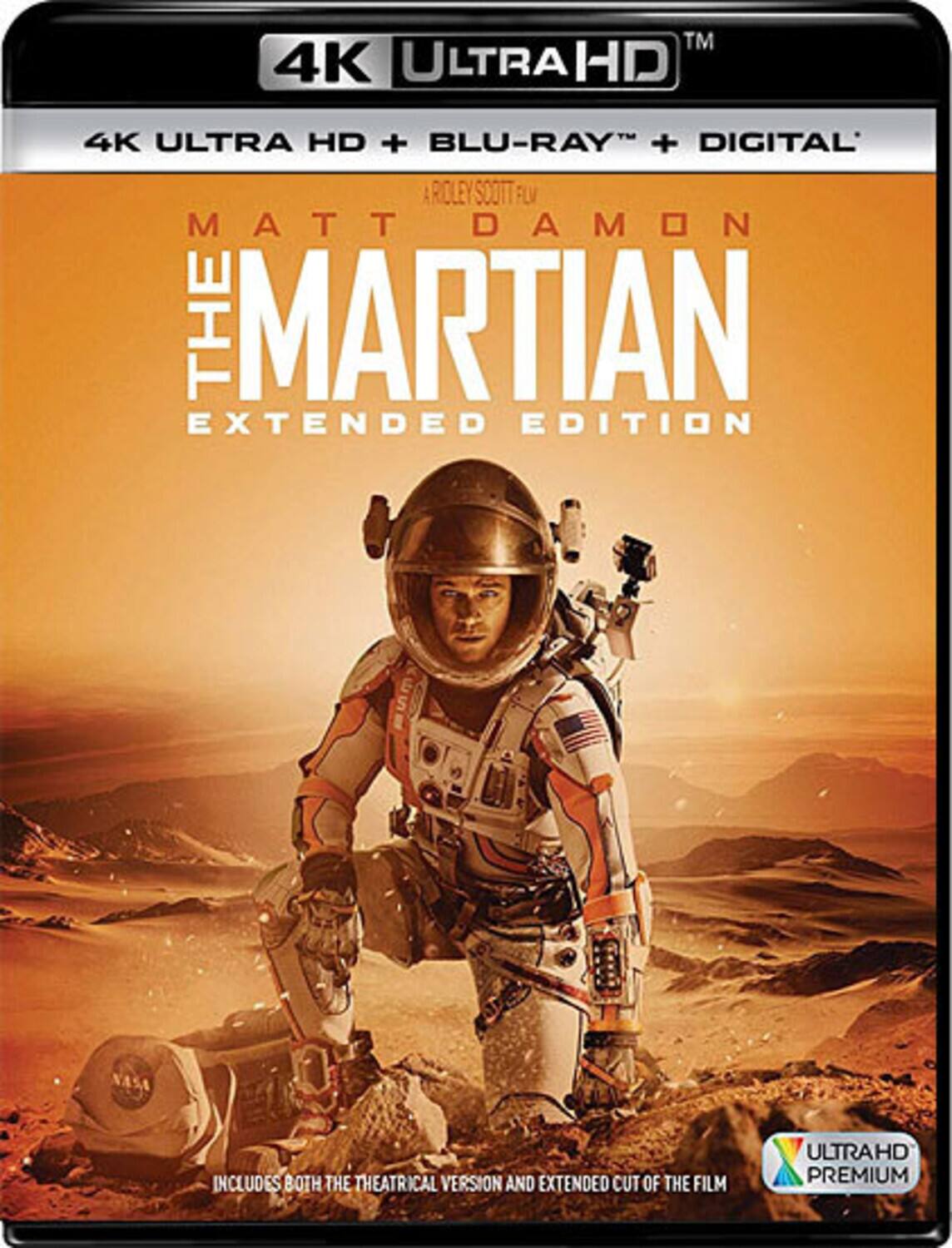 Front. The Martian   - 4K Blu-Ray.