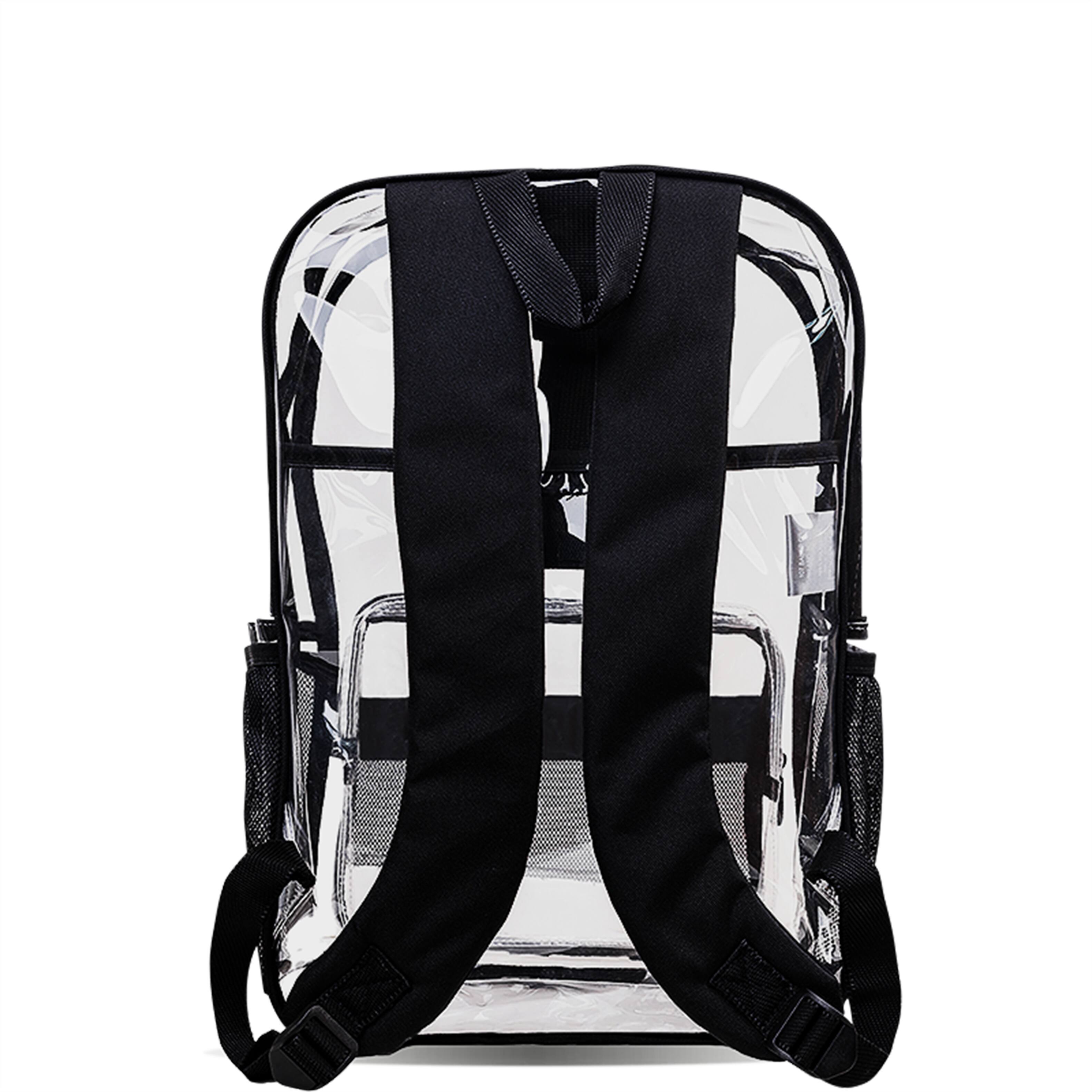 Back. J World - J World Unisex Clear 17" Laptop Backpack, Clear - CLEAR.