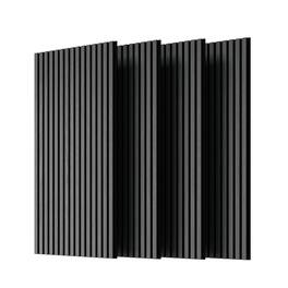 Boyel Living - 4-Pack 23.62-in x 45.27-in 3D Fluted Acoustic Slat Wall Panel - Natural