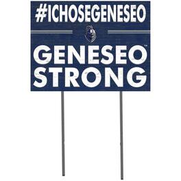 Jardine - SUNY Geneseo Knights 18" x 24" Yard Sign - Navy