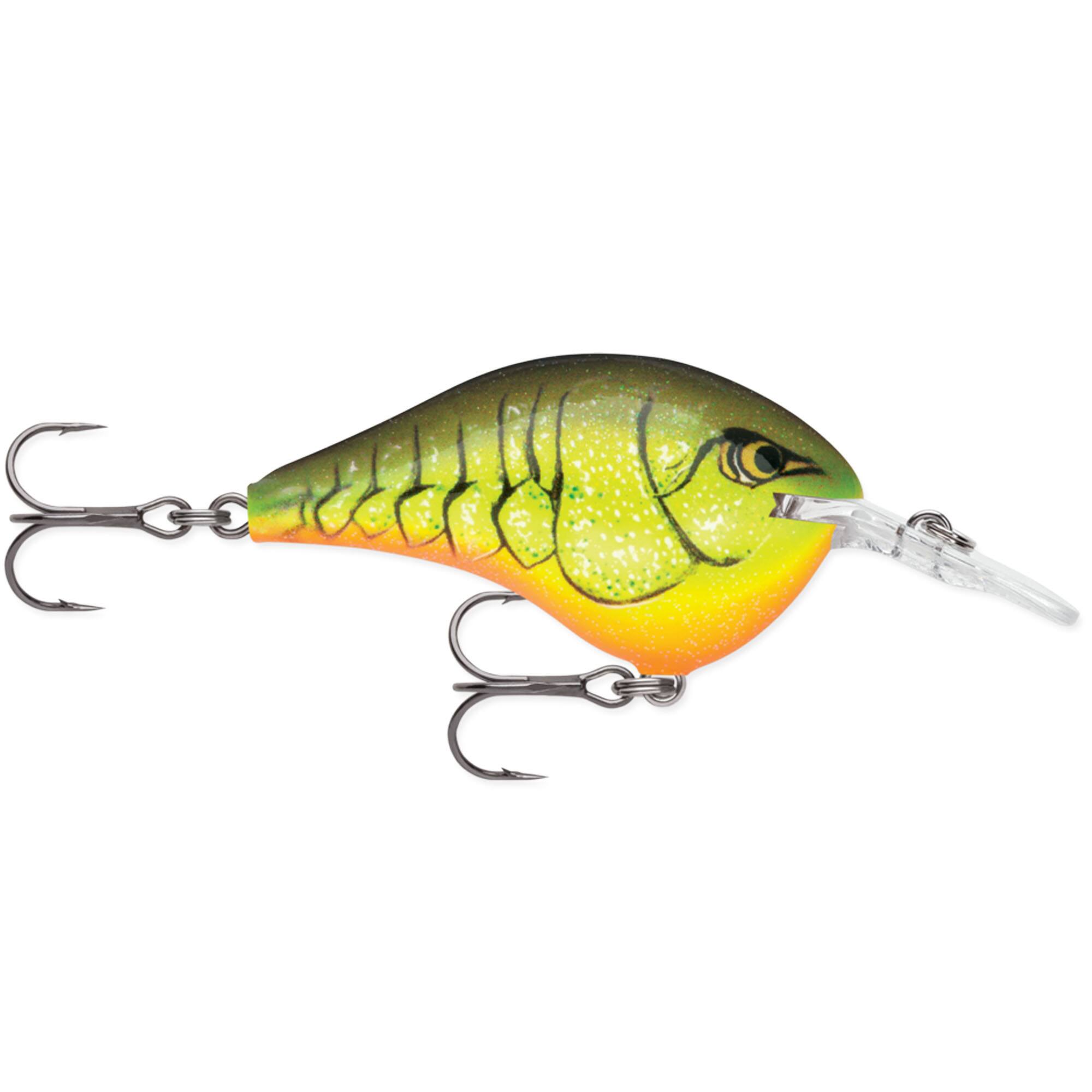 Front. Rapala - Rapala Dives-To 08, Chartreuse Rootbeer Craw - Chartreuse Rootbeer Craw.