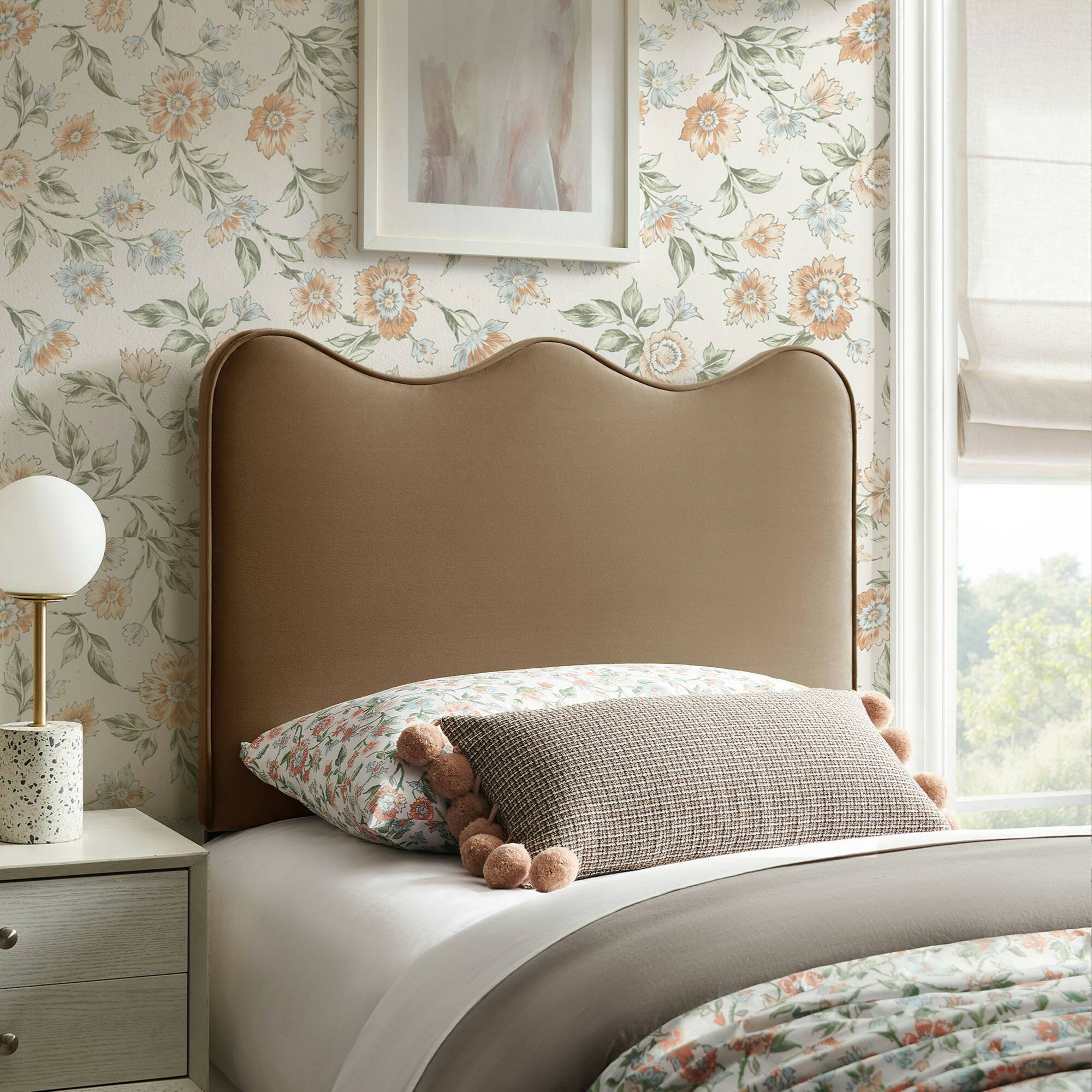 Alt View 6. Modway - Athena Upholstered Headboard by Modway - Taupe.