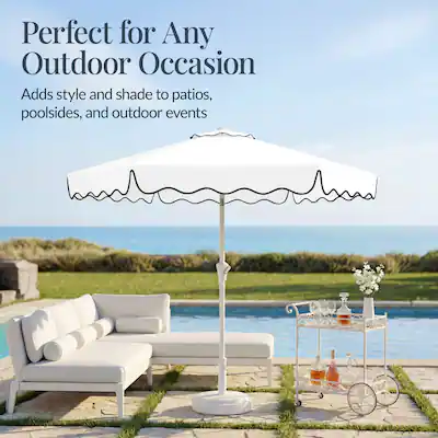 best vented patio umbrella PatioKingdom 3 Tier with Lights, Outdoor Market Umbrella for Yard Patio Kingdom providing exceptional stability Best Choice Products 7.5ft Patio