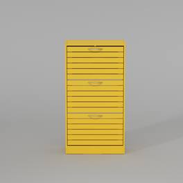 Famapy - Space - Saving Rustic Shoe Cabinet 3 Flip Drawers Adjustable Shelves to Tame Clutter & Enhance Entryway Style - Yellow