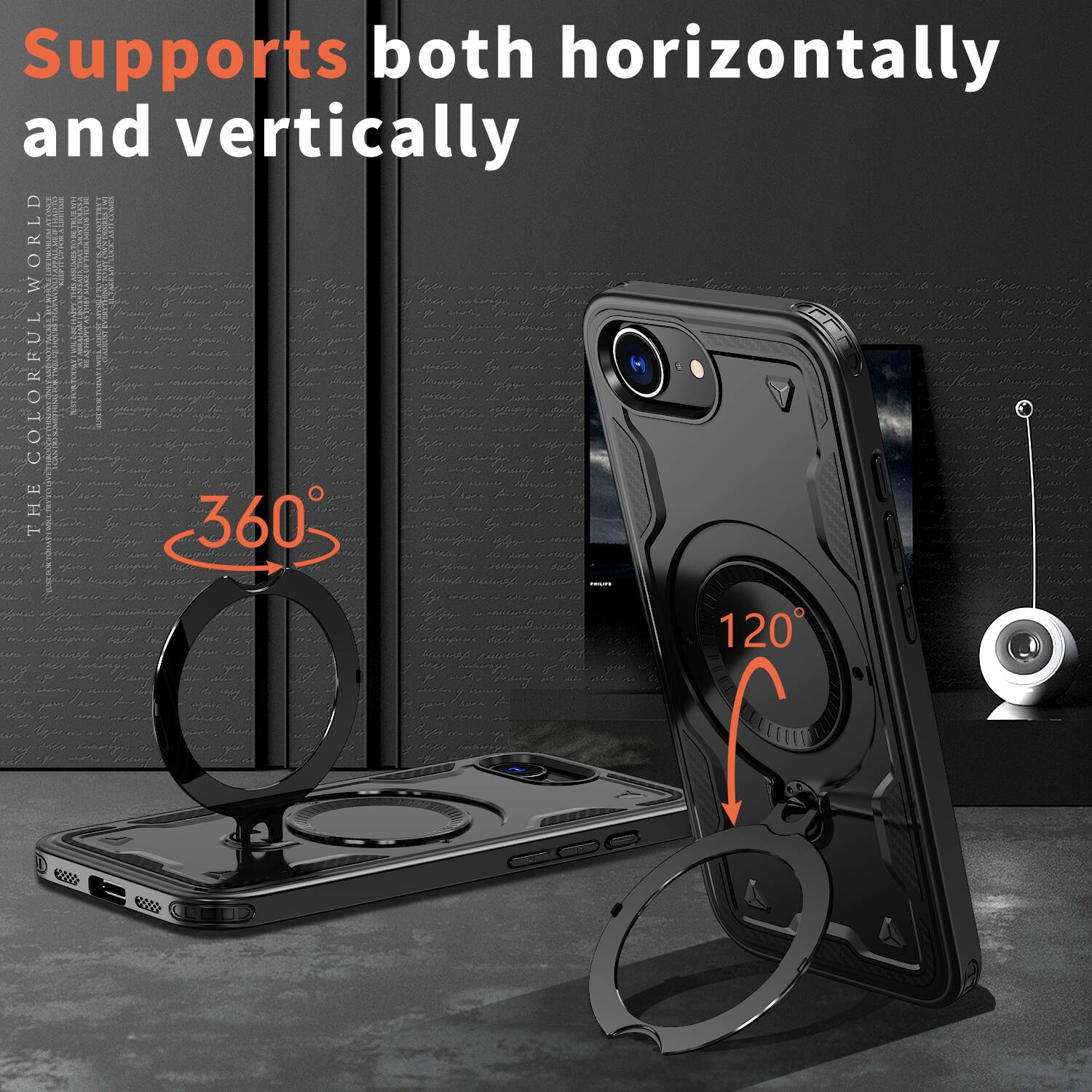 Supports both horizontally and vertically