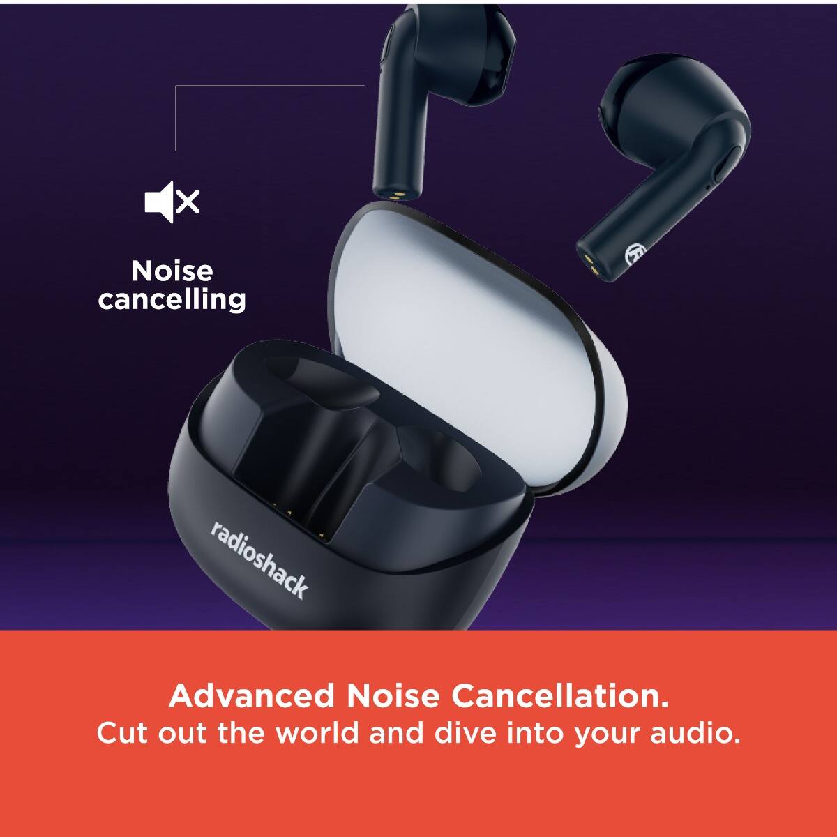 Noise cancelling

Advanced Noise Cancellation.
Cut out the world and dive into your audio.