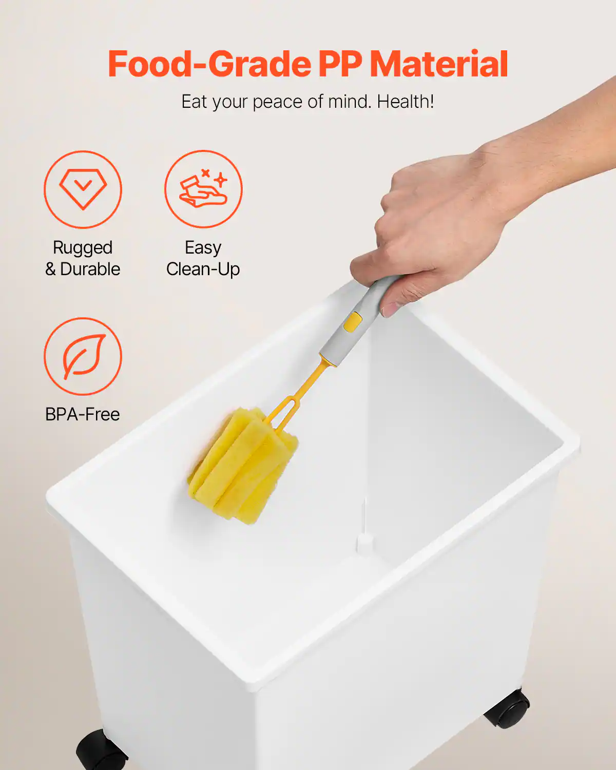 Food-Grade PP Material
Eat your peace of mind. Health!
Rugged & Durable
Easy Clean-Up
BPA-Free