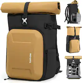 TARION - 16L Hardshell Camera Backpack: Photography Bag with 16" Laptop Compartment XH - Gold