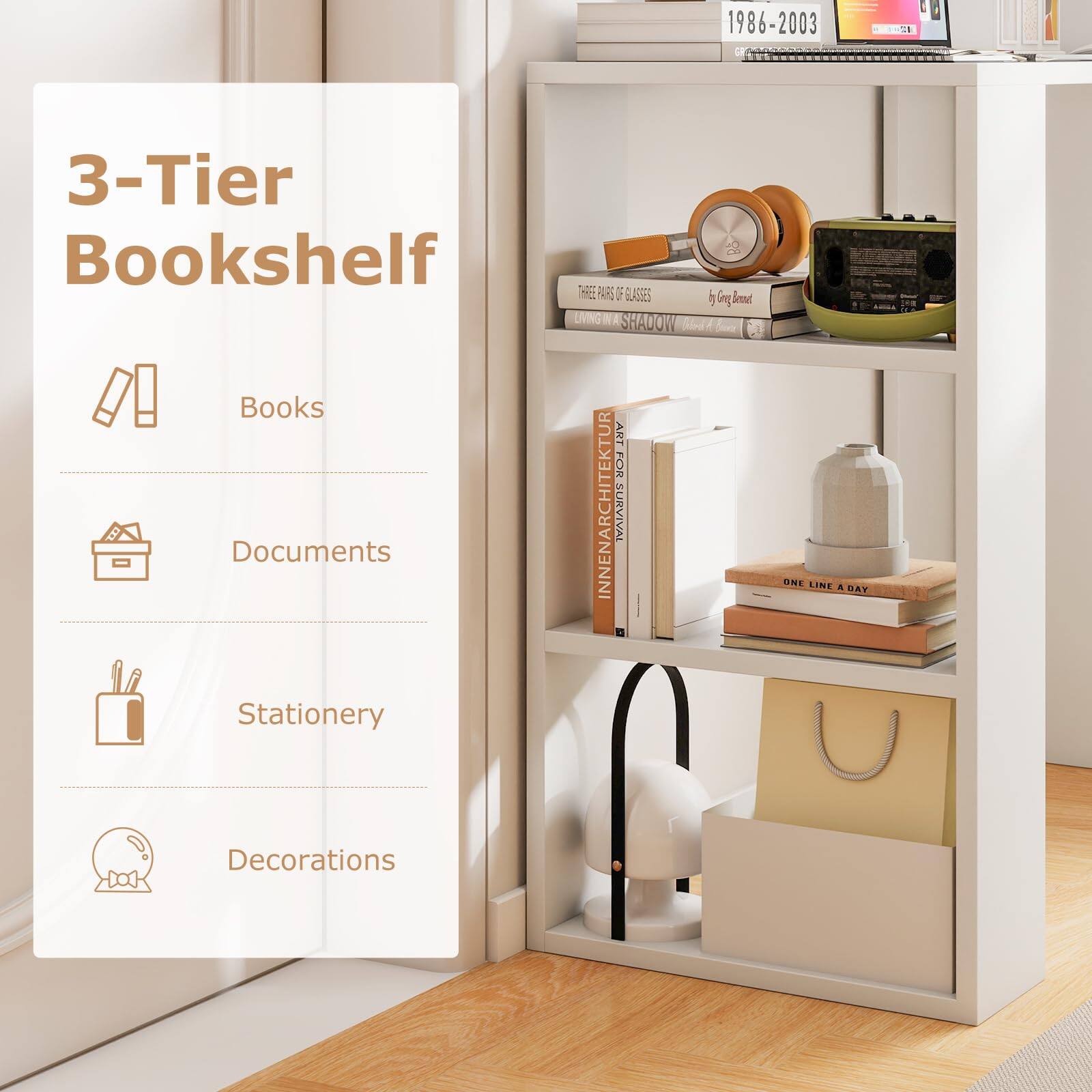 1986-2003  
La 3-Tier Bookshelf  
Books  
Documents  
Stationery  
Decorations