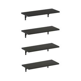 Furinno - Rossi 18-Inch Wall Mounted Floating Display Shelves, Set of 4 - Espresso
