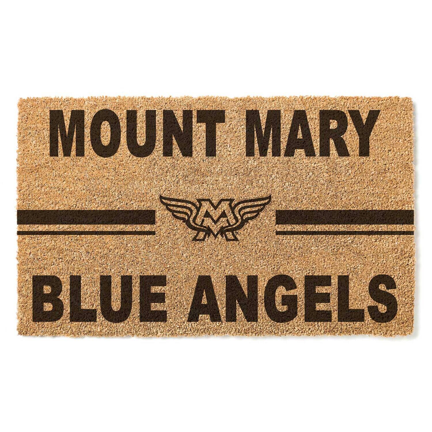 Mount Mary Blue Angels 18" x 30" Team Logo Doormat