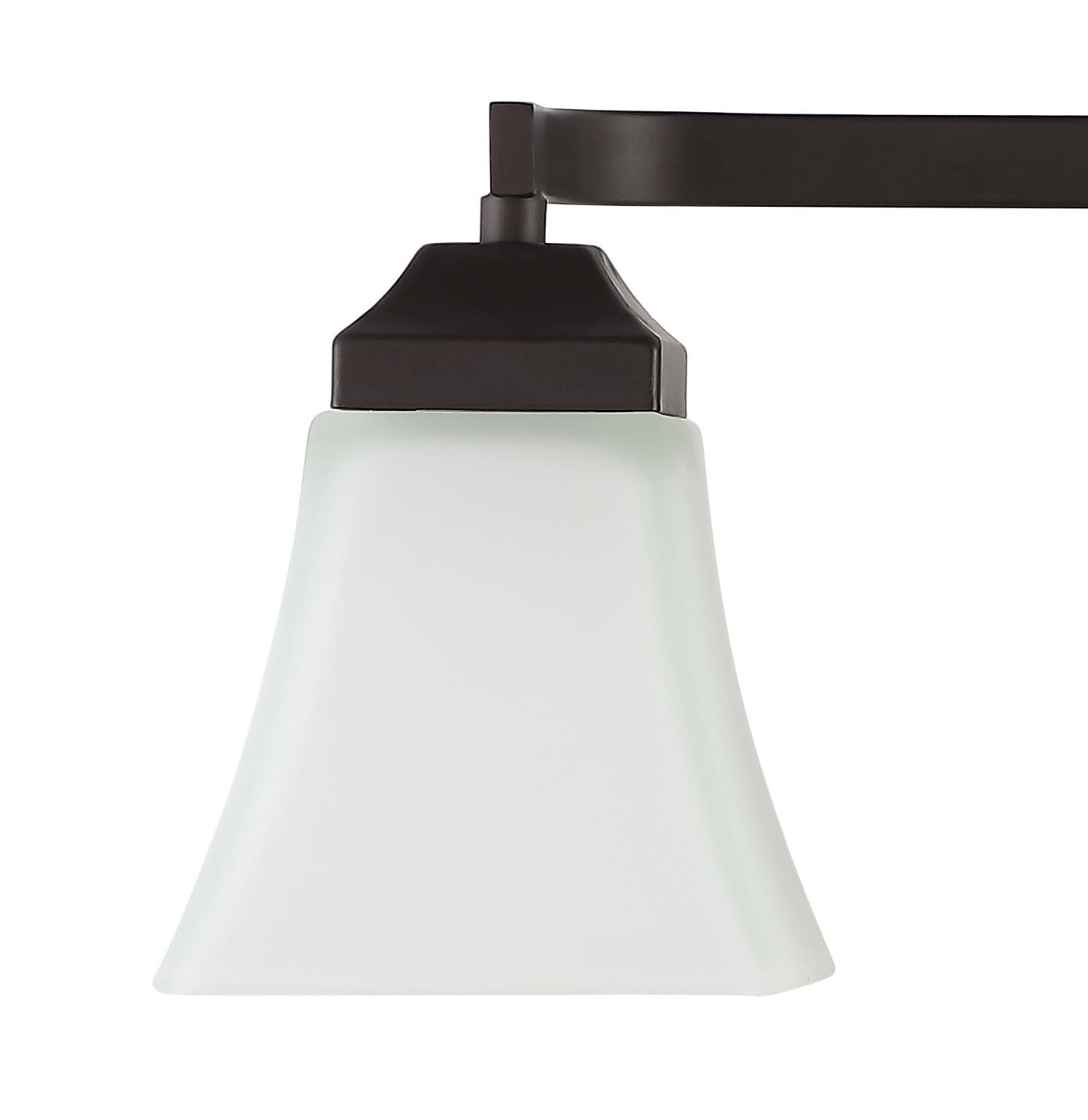 Alt View 4. Jonathan Y - Staunton 24" 3-Light Farmhouse Cottage Metal LED Vanity Light with Frosted Glass Shades, Oil Rubbed Bronze - Oil Rubbed Bronze.