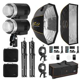 Flashpoint - XPLOR300 Pro TTL R2 Battery-Powered Monolight 2-Light Location Kit