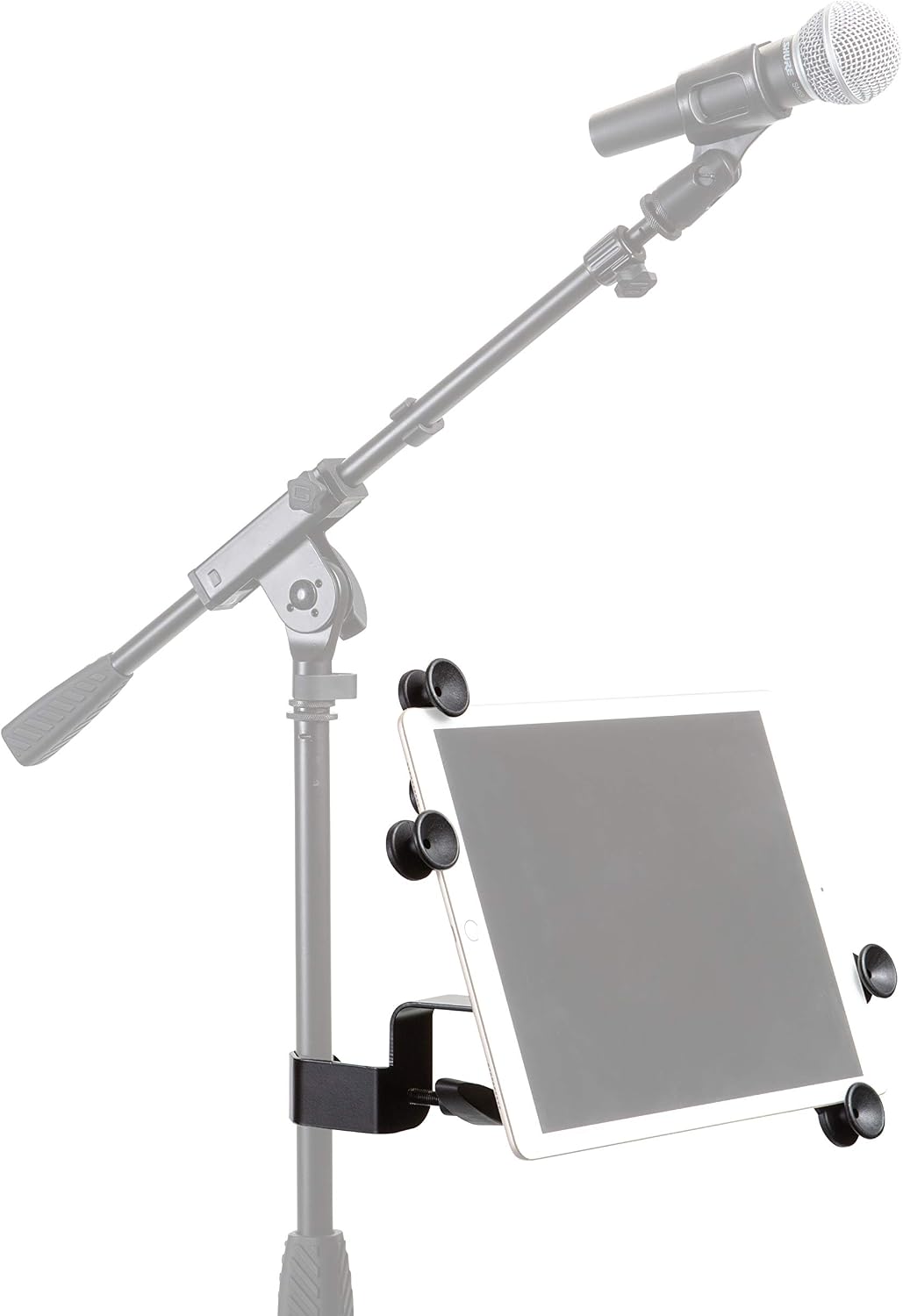 Alt View 2. Gator Frameworks - Universal Tablet Clamping Mount with 2-Point System and Multi-Surface Desktop Attachment - Black.