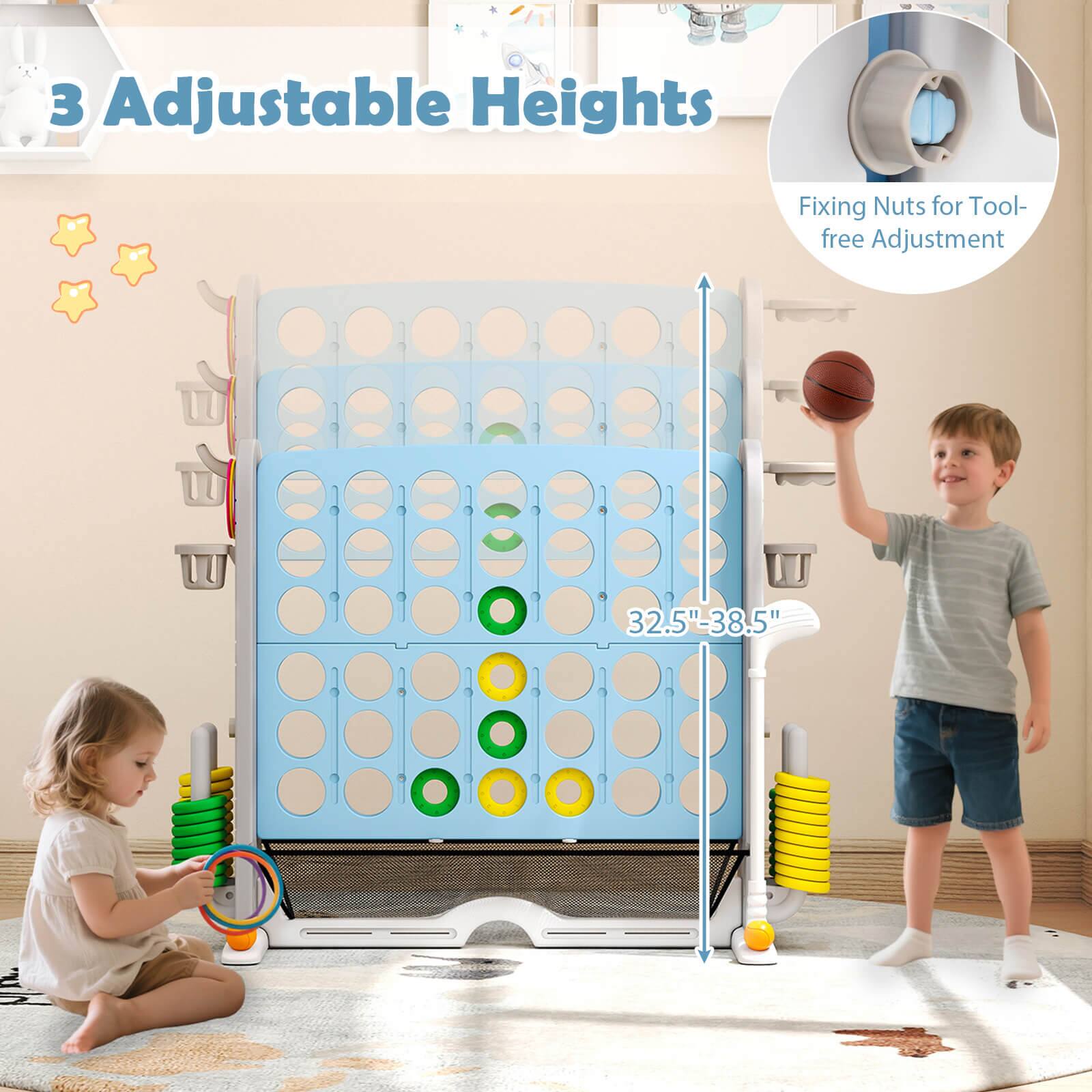 3 Adjustable Heights  
Fixing Nuts for Tool-free Adjustment  
32.5" - 38.5"