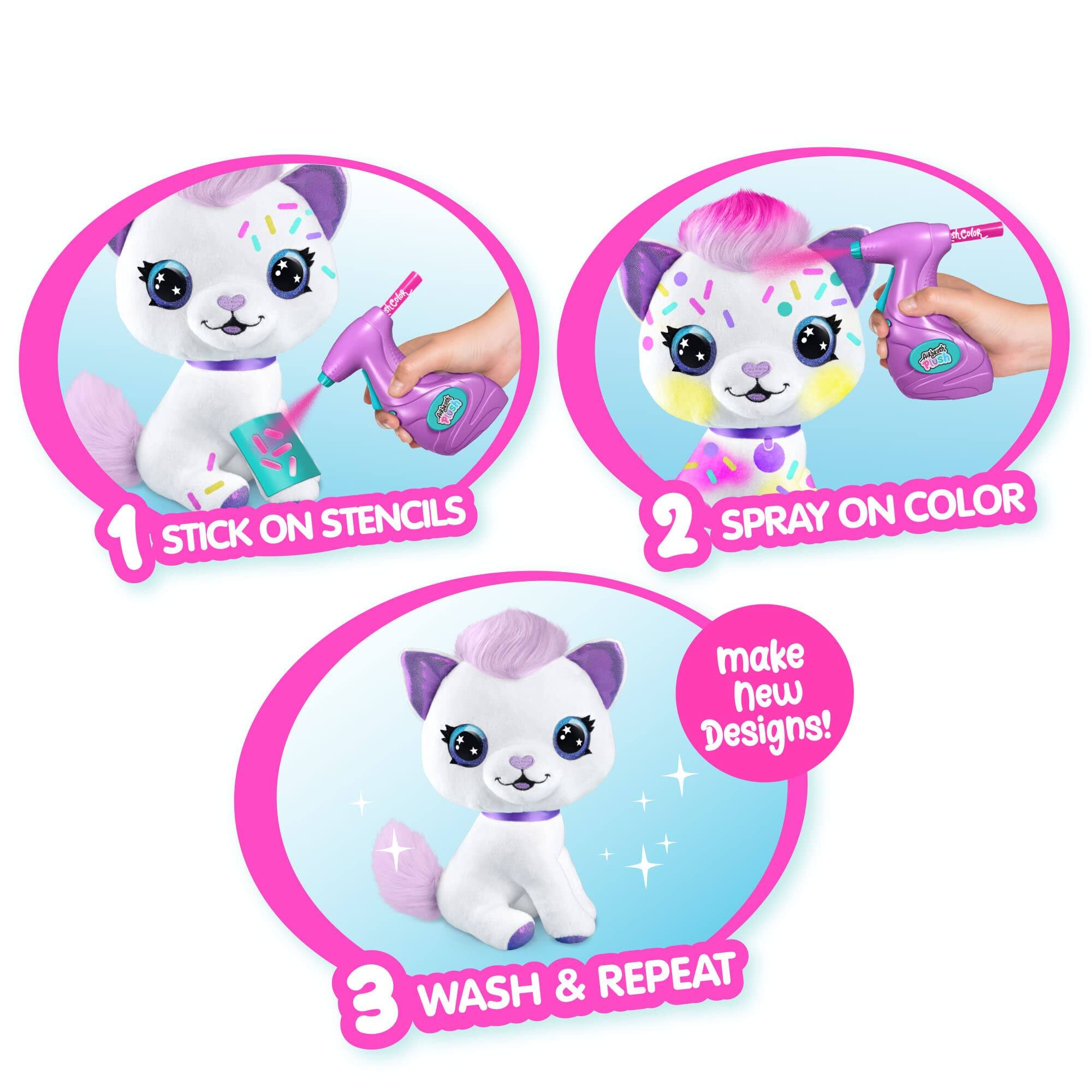 1. Stick on stencils
2. Spray on color
3. Wash & repeat

Make new designs!
