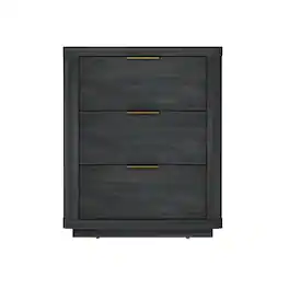 Manhattan Comfort - Evelyn Modern 20" Nightstand - Charcoal Gray