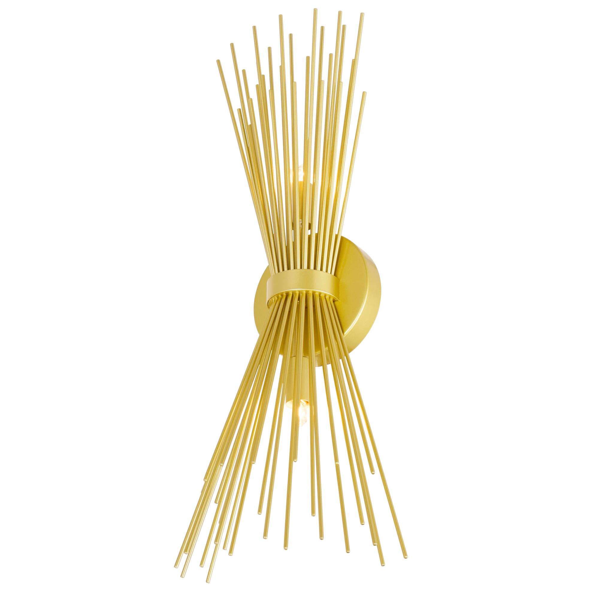 Alt View 1. CWI Lighting - Savannah 2 Light Wall Sconce With Gold Leaf Finish - Gold Leaf.