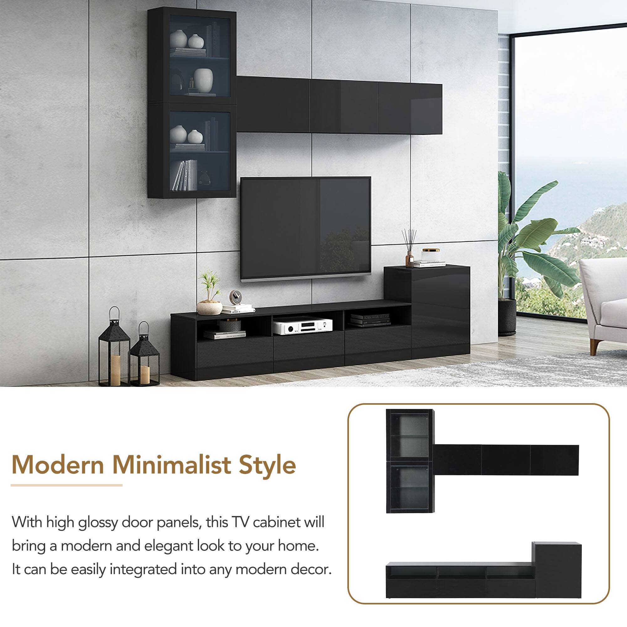 Modern Minimalist Style

With high glossy door panels, this TV cabinet will bring a modern and elegant look to your home. It can be easily integrated into any modern decor.