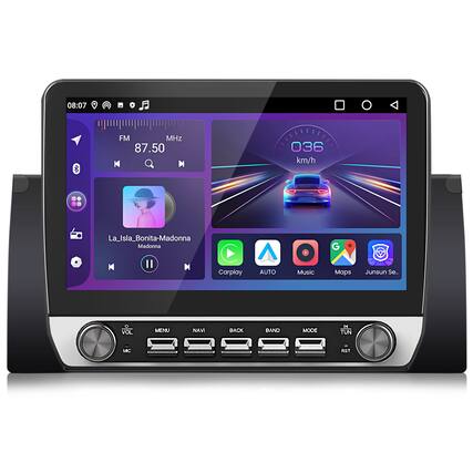 08:07 FM MHz 87.50 036 km/h La_Isla_Bonita-Madonna Madonna II Carplay AUTO Music G Maps Junsun Se.. VOL MENU NAVI BACK BAND MODE TUN MC - RST