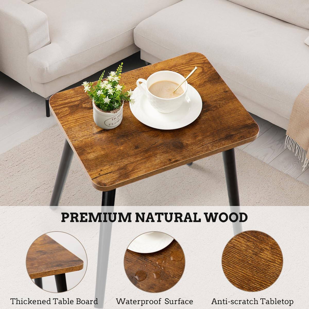 HON PREMIUM NATURAL WOOD  
Thickened Table Board  
Waterproof Surface  
Anti-scratch Tabletop