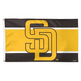 WinCraft - San Diego Padres 3' x 5' Horizontal Stripe Deluxe Single-Sided Flag - Multicolor
