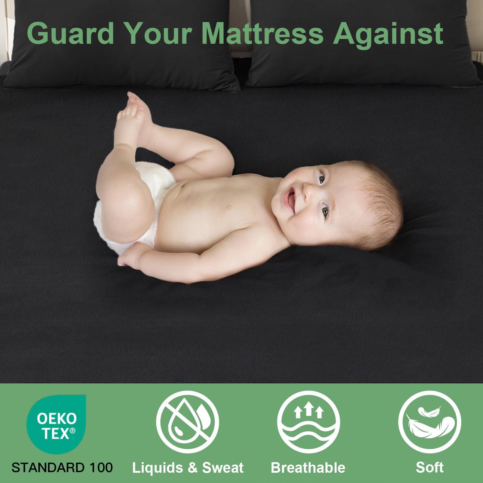 Guard Your Mattress Against

OEKO TEX® STANDARD 100  
Liquids & Sweat  
Breathable  
Soft