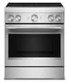 KitchenAid - 30 in. Wide 4 element 4.1 cu. ft. Freestanding Electric Induction Commercial-Style Range with Air Fry - Stainless Steel