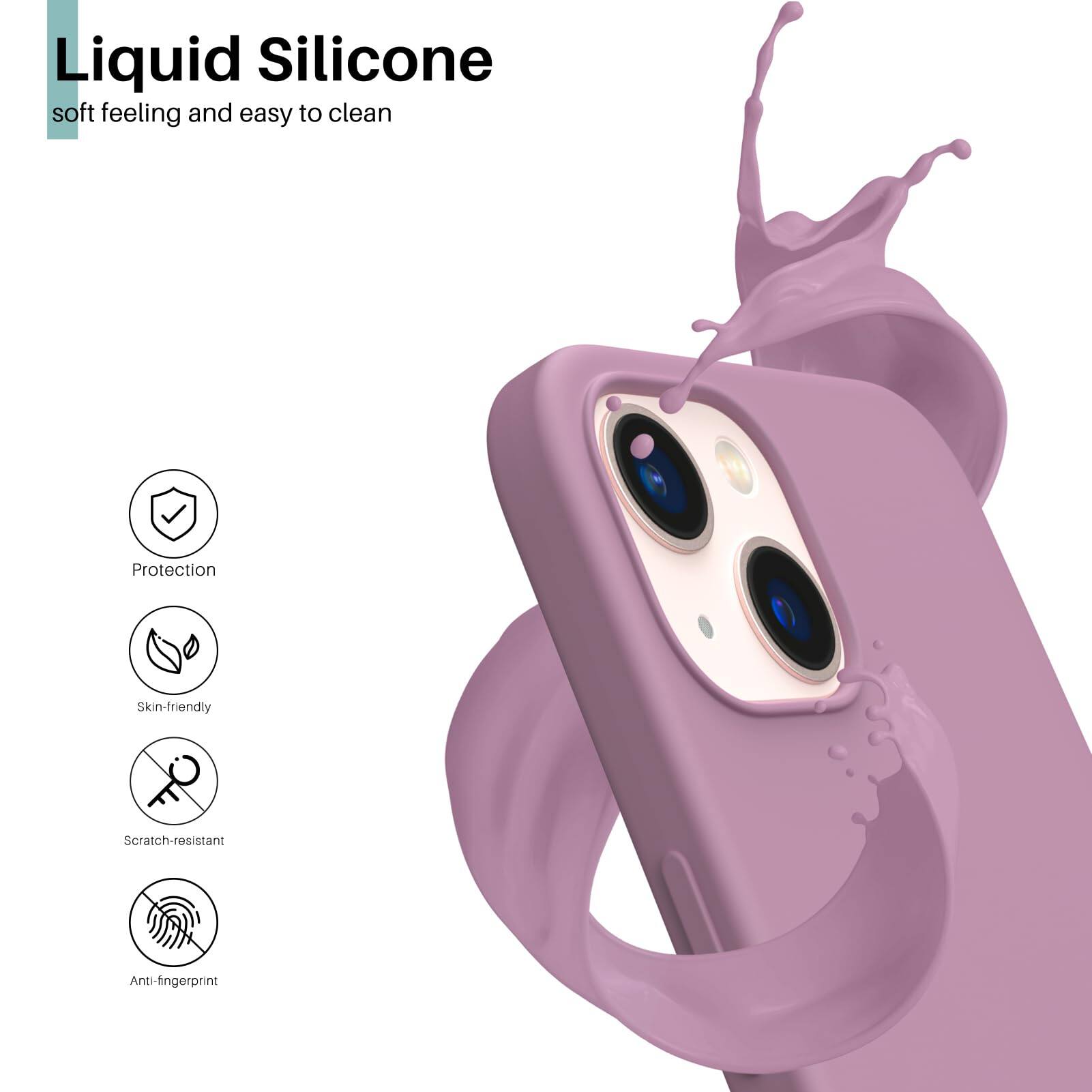 Liquid Silicone, soft feeling and easy to clean, Protection, Skin-friendly, Scratch-resistant, Anti-fingerprint