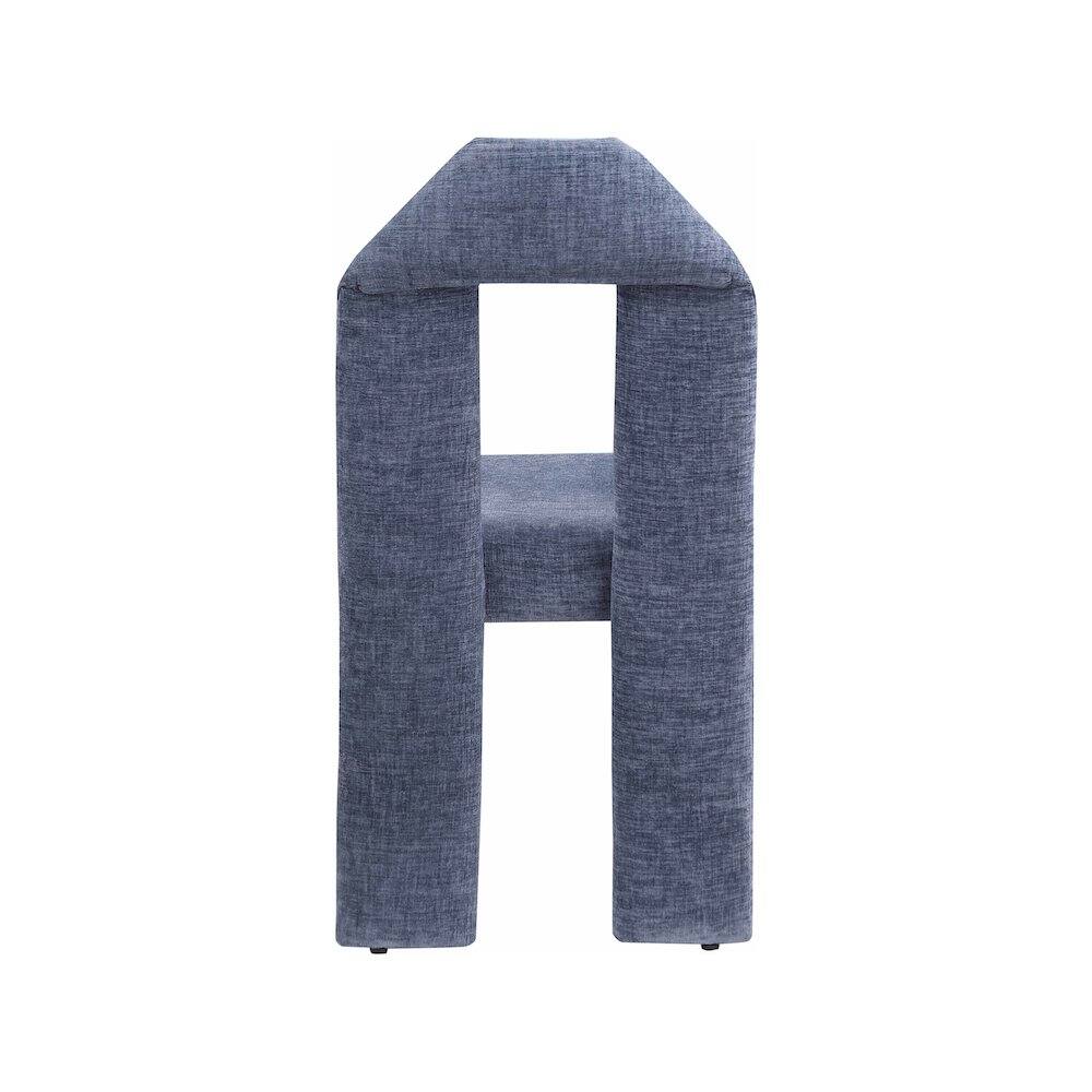 Alt View 3. Meridian Furniture - Bennett Light Blue Chenille Fabric Dining Chair, Set of 2 - Blue.