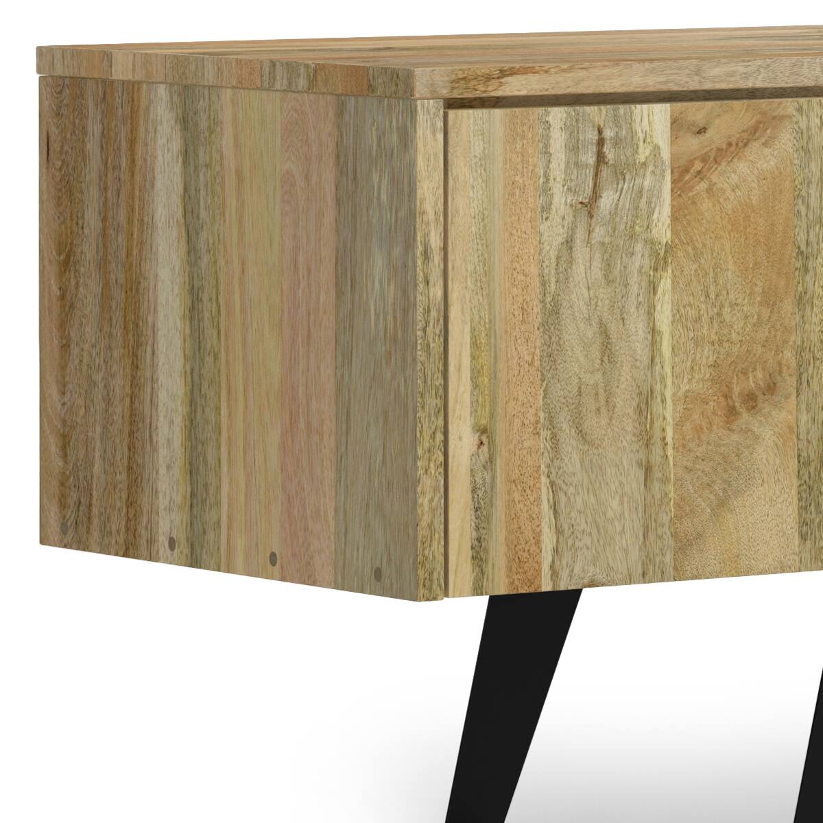 Left. Simpli Home - Lowry SOLID MANGO WOOD 72 inch TV Media Stand in Natural For TVs up to 80 inches - Natural.