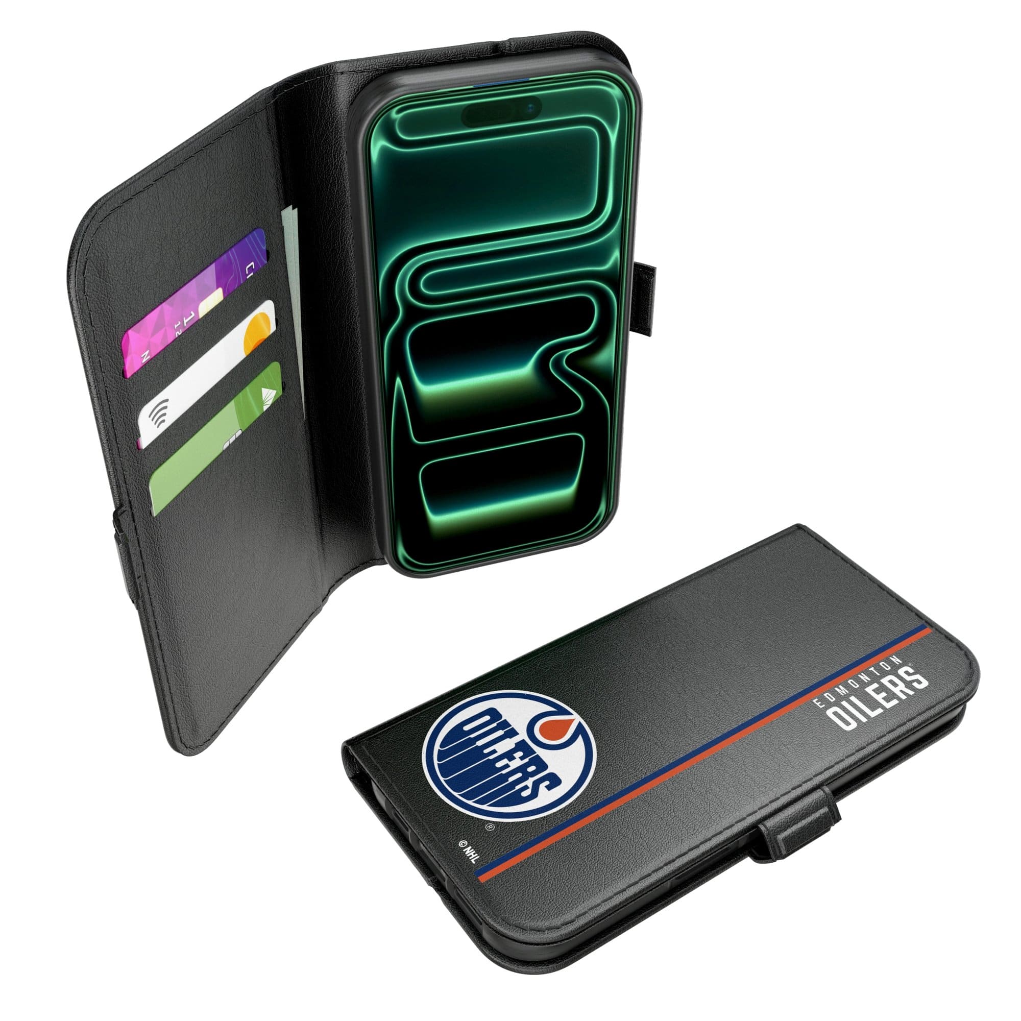 Keyscaper - NHL - Edmonton Oilers iPhone Folio 2.0 Case - 17 - Black price history on PriceWatchPro