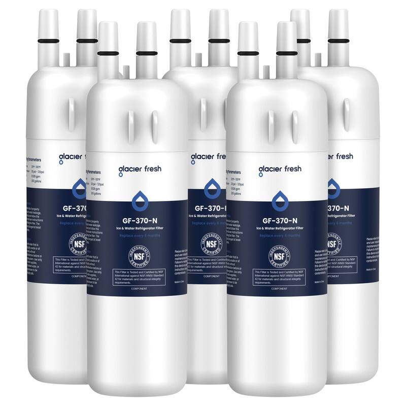 GLACIER FRESH - EDR1RXD1 Refrigerator Water Filter, Compatible with W10295370A, WHR1RXD1, KAD1RXD1, Filter 1, 5 Pack