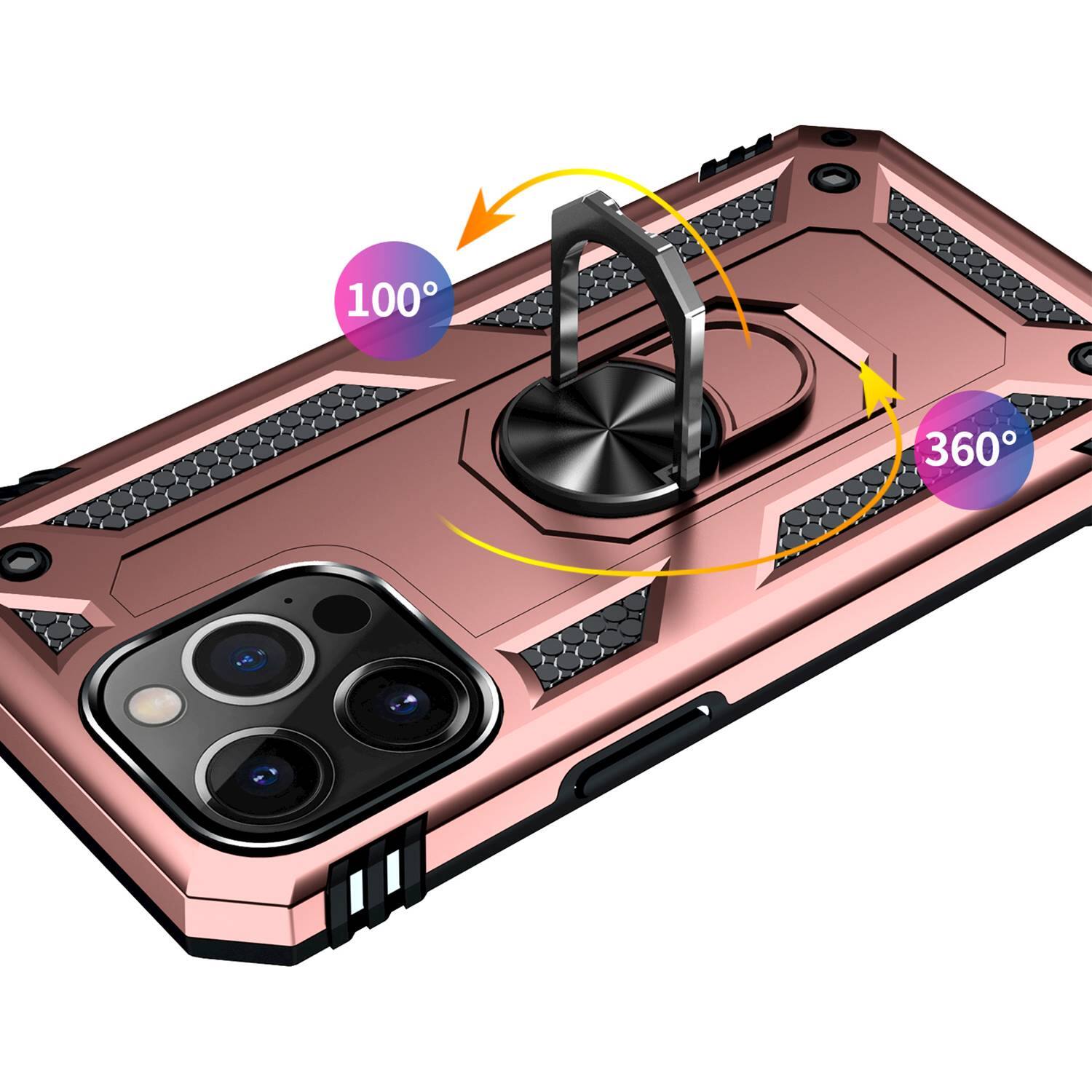 Alt View 13. SaharaCase - Kickstand with Belt Clip Case for Apple iPhone 13 Pro - Rose Gold.