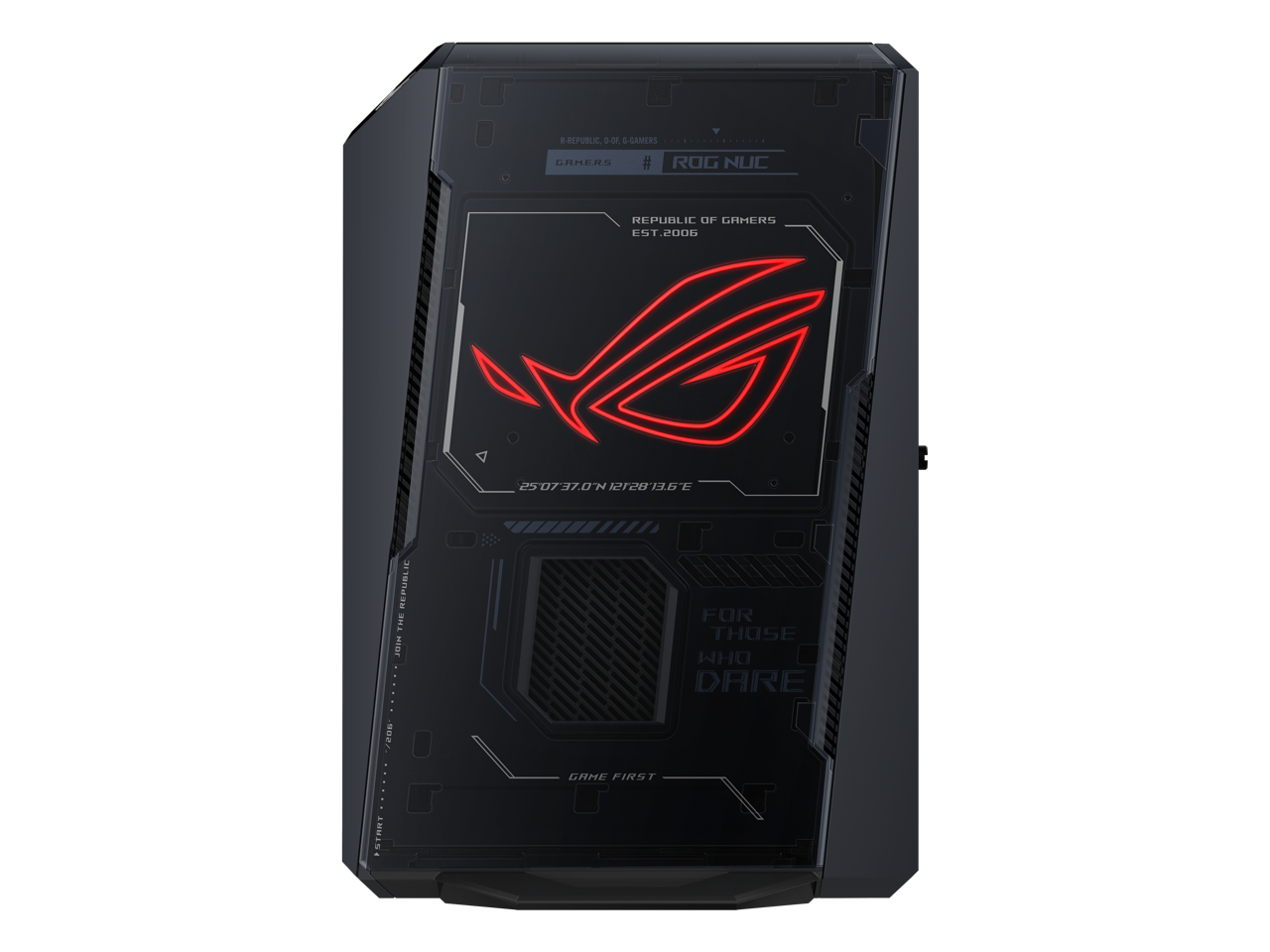 B-REPUBLIC OF GAMERS  
# ROG NUC  
REPUBLIC OF GAMERS  
EST.2006  
FOR THOSE WHO DARE  
GAME FIRST