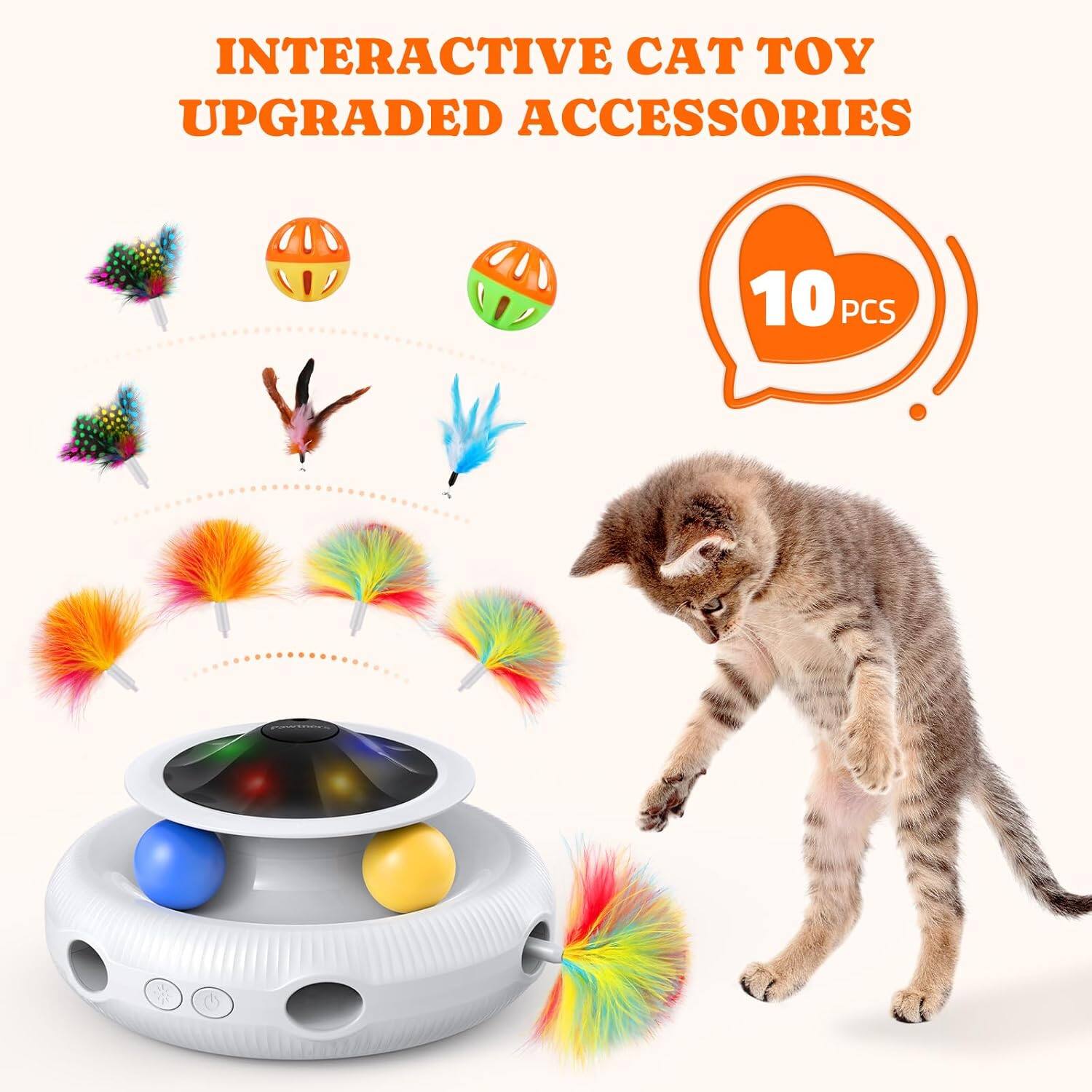 INTERACTIVE CAT TOY UPGRADED ACCESSORIES
10 PCS