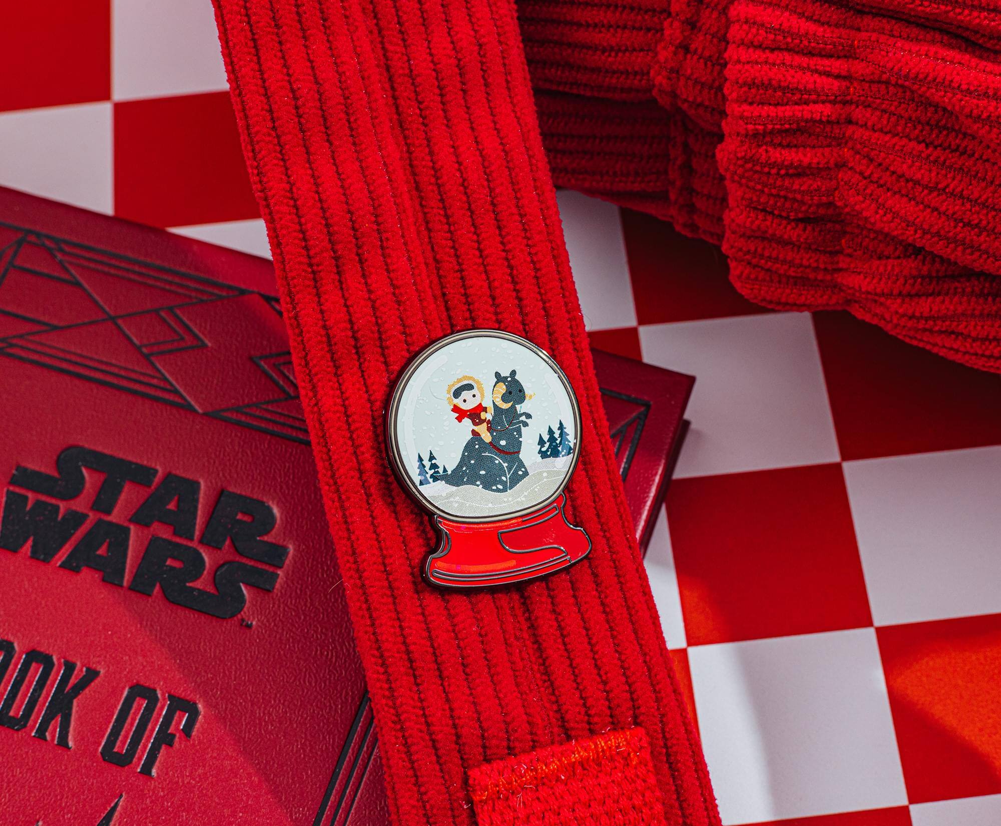 Alt View 4. SalesOne LLC - Star Wars Han Solo and Tauntaun Winter Snow Globe Enamel Pin - Red.