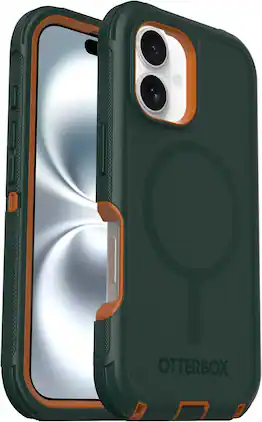 OtterBox - Defender Series Pro Hard Shell for MagSafe for Apple iPhone 16 - Green Intrigue